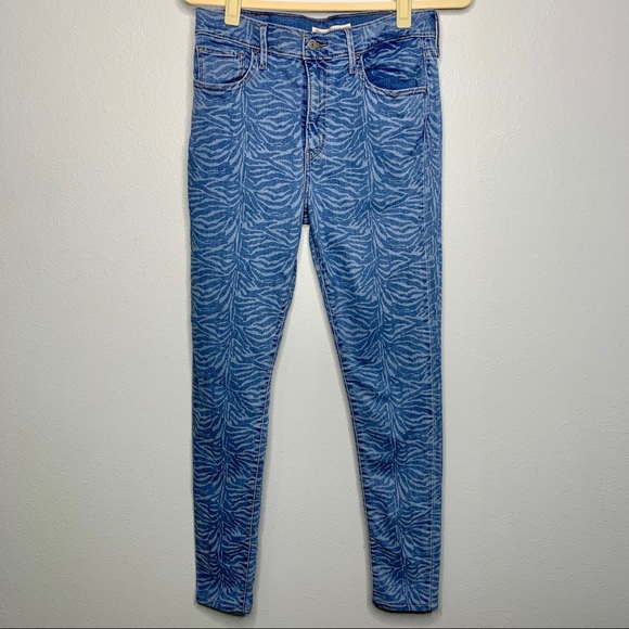 Levi's 720 High Rise Super Skinny Zebra Jeans 30 - Picture 2 of 7